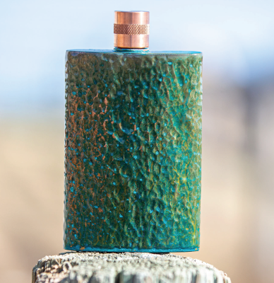 Hammered Green Flask