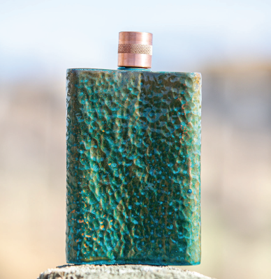 Hammered Green Flask