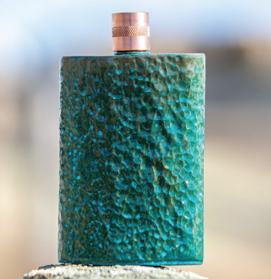 Hammered Green Flask