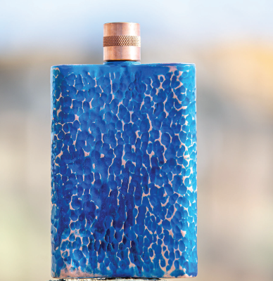 Hammered Flask Blue