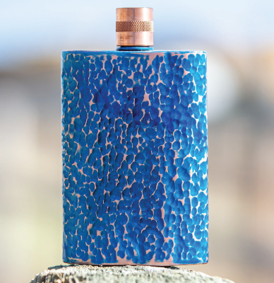 Hammered Flask Blue