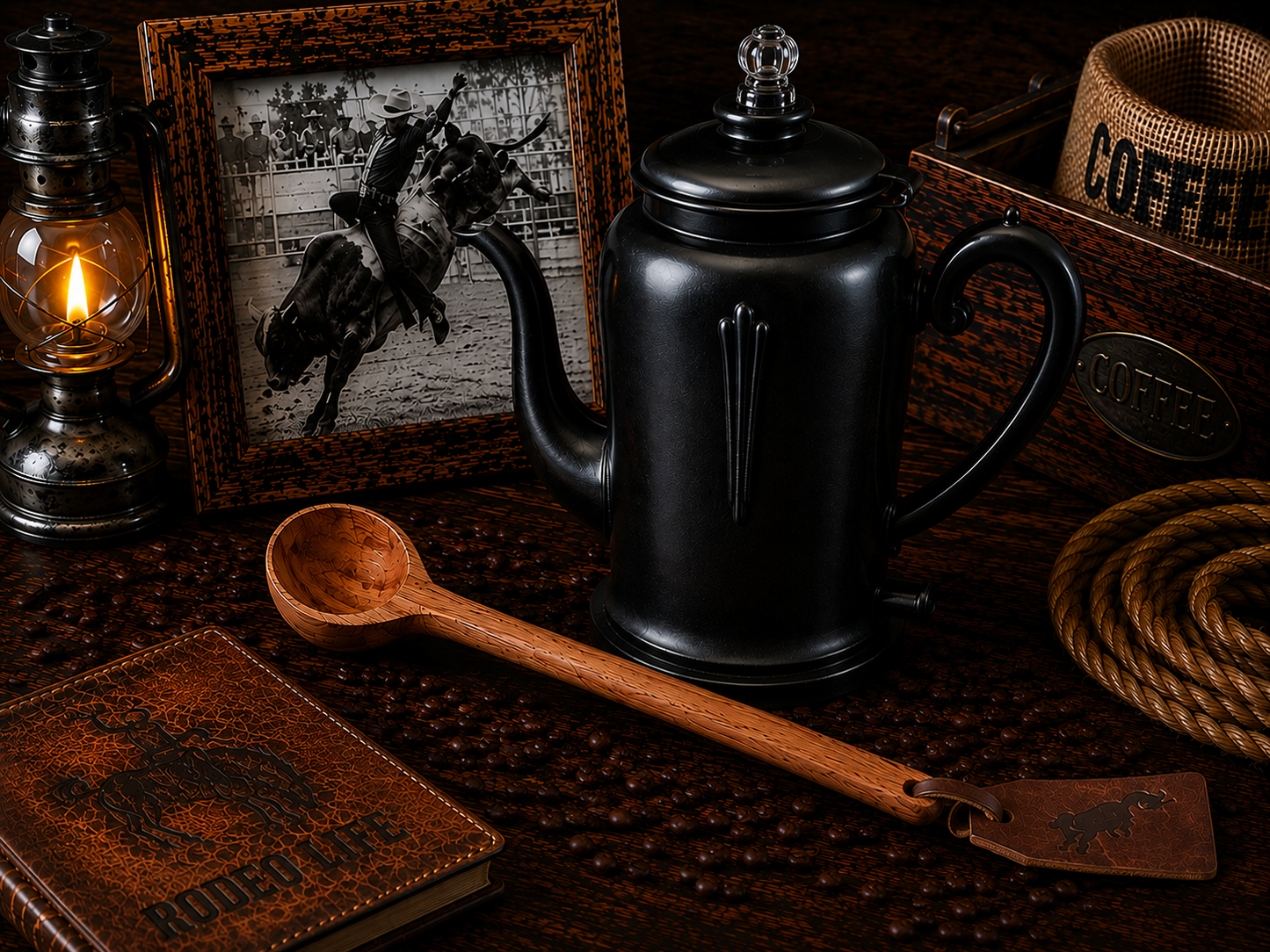 Hand Carved Coffee Scoop