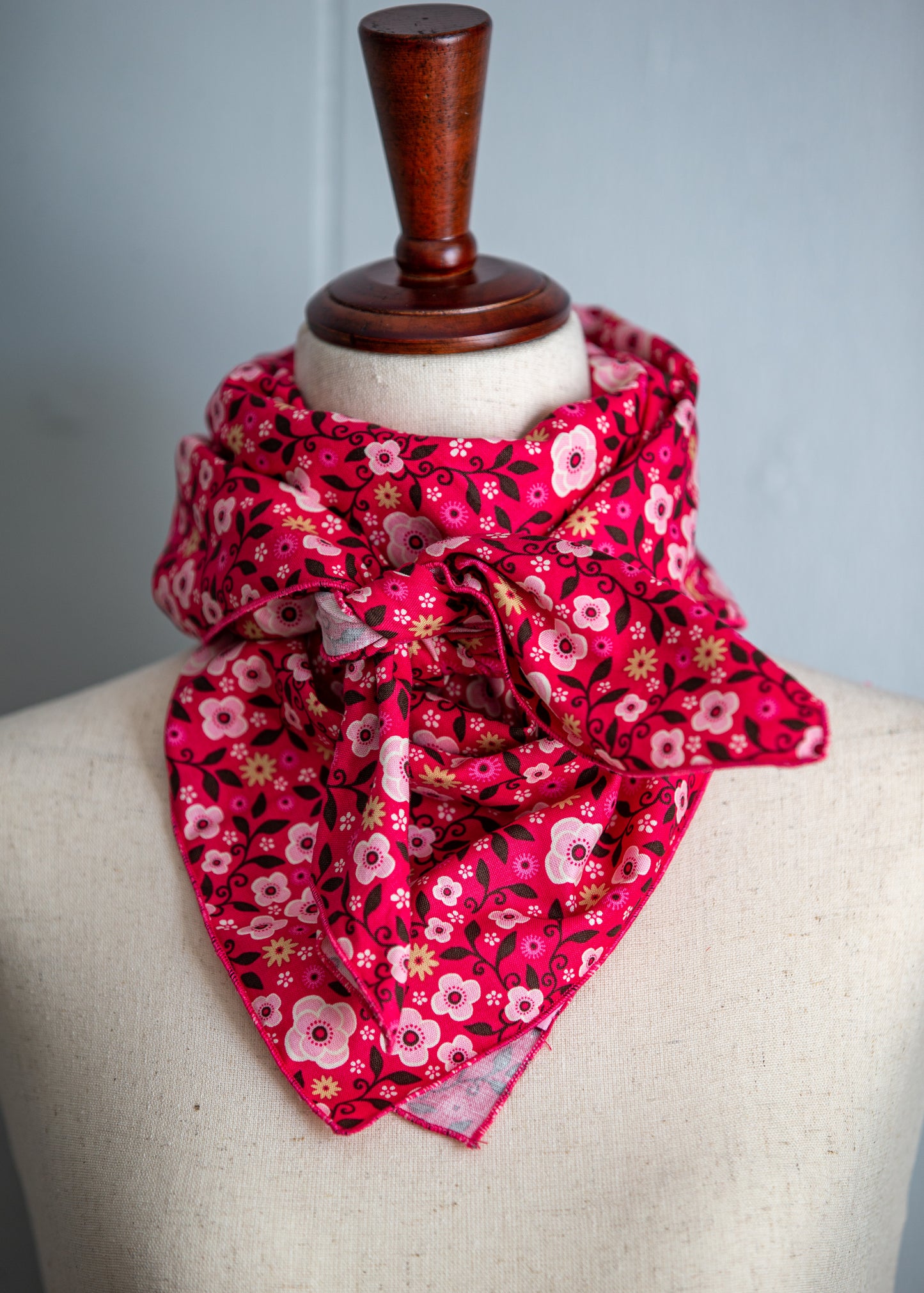 Wild Rag - 100% Cotton - Pink/White Floral