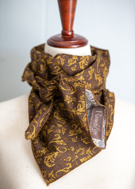 Wild Rag - 100% Cotton Brown Acanthus