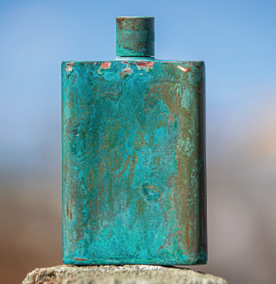 Turquoise Patina Flask