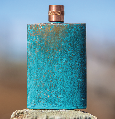 Turquoise Copper Flask