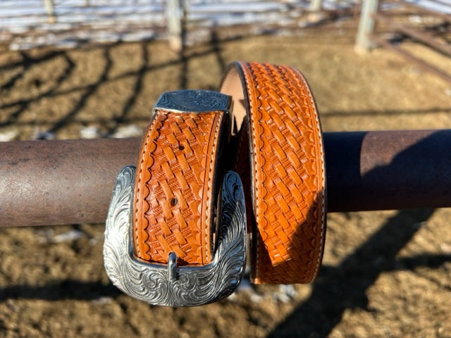 Western Belt - Basket Weave 1 1/2"