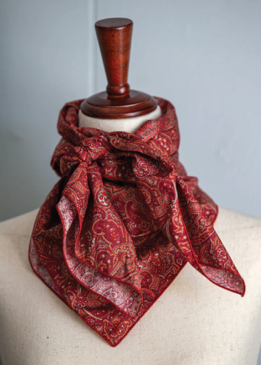 Wild Rag - 100% Cotton - Oxblood Paisley